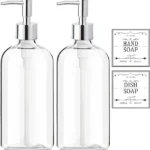 Clear Soap Dispenser 2-Pack (16oz) – Rustproof Pump